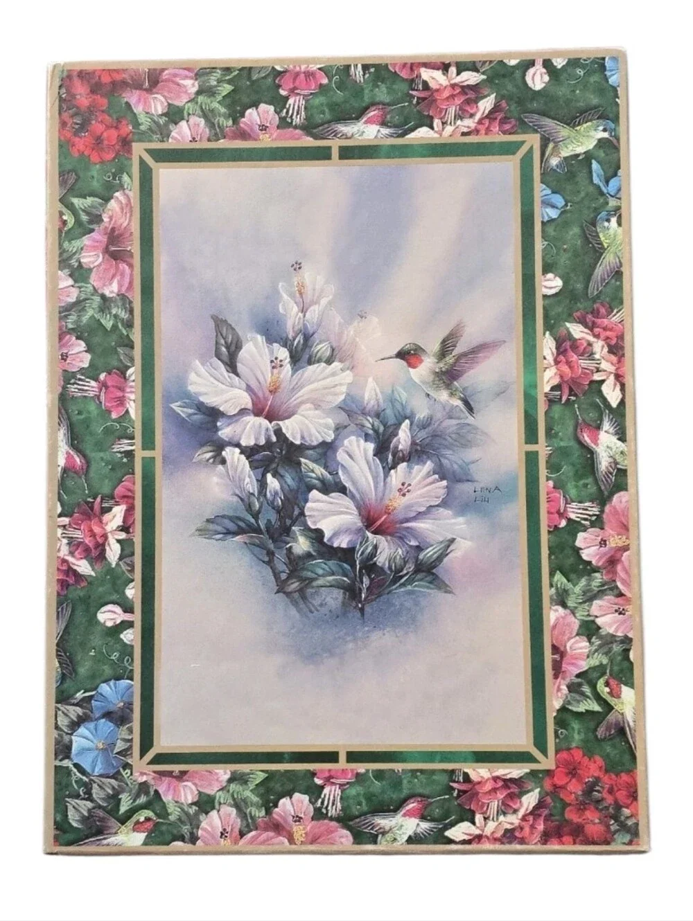 Vintage Bradford Exchange Lena Liu Hummingbird Christmas Ornament Storage Box 16